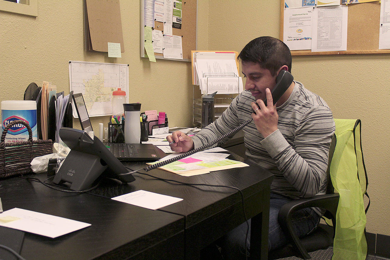 Horacio Castillo has been a case manager with Plateau Outreach Ministries since mid-March. Hes fluent in both English and Spanish, which gives POM the ability to help non-English speaking residents on the Plateau with their utility bills or rent. Photo by Ray Miller-Still