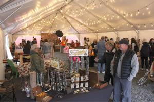 A look inside the tent on Cole Street and Myrtle Avenue during an October Market day. Photo by Ray Miller-Still