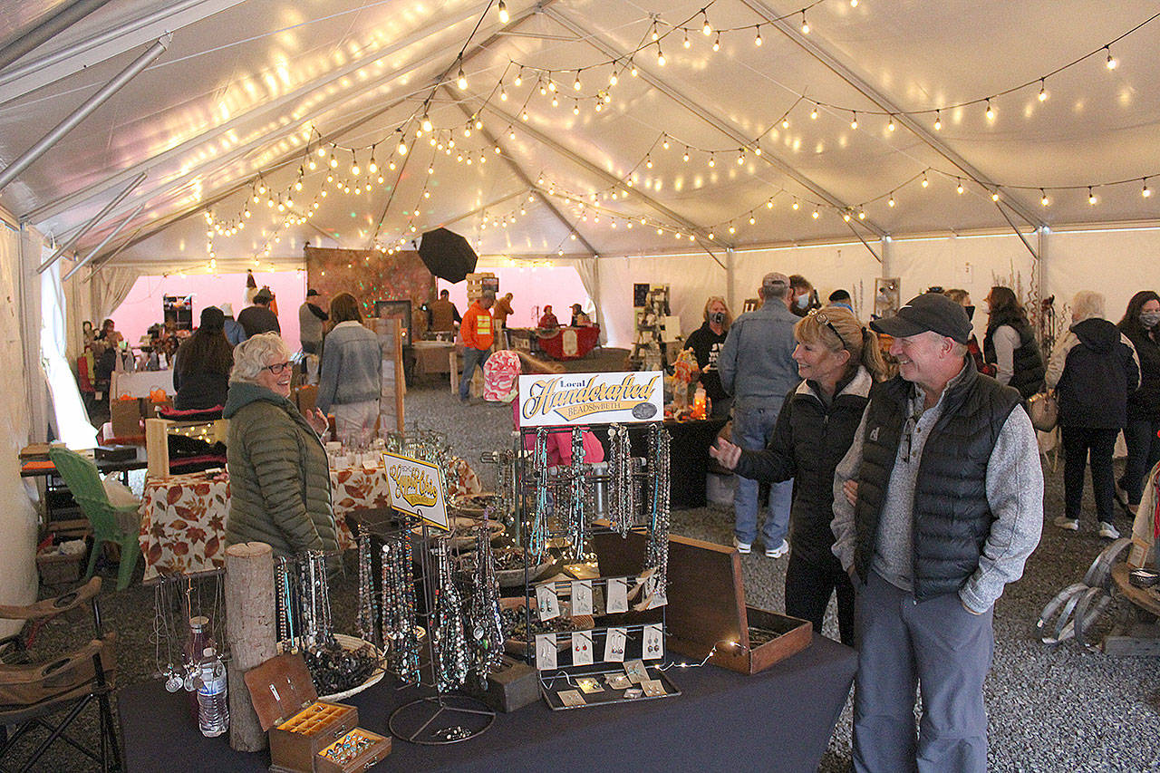 A look inside the tent on Cole Street and Myrtle Avenue during an October Market day. Photo by Ray Miller-Still