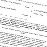 Brad Allan Norgate has been charged with two counts of possessing depictions of minors engaged in sexually explicit conduct.