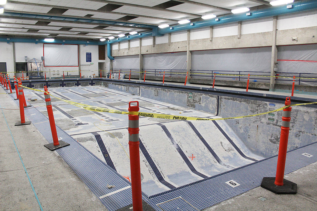 Itll take several days for the pool to be filled with water, and another two weeks before the new plaster lining the pool cures. Once thats finished and the pool is heated, itll be open for use. Photo by Ray Miller-Still