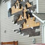 Shingles and siding from many Suntop Farms homes right outside Enumclaw were ripped off during the winter storm earlier this month, but many residents believe the fault lies with developer LGI for cutting corners. Photo courtesy Seth Pohlman
