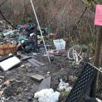 The Enumclaw Police Department posted notices to vacate at the Battersby homeless camp at the end of February so the Public Works department could start cleaning at the start of March. Photo courtesy the Enumclaw Police Department