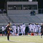 With strict limitations on attendance, there have been few fans at SPSL 2A sporting events. This photo, with most-empty seats, was from White Rivers season-opening football game. Photo by Kevin Hanson