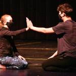 Cast members have been rehearsing for their upcoming virtual performance of Alone, Together. Among those taking part are Jasmine Dumontet and Mateo Cuadros, who perform a dance number from the scene But Here I Am. Photo by Kevin Hanson