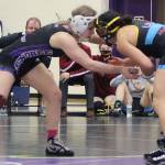 Buckley's Payton Stroud, left, competes during the national collegiate championships. Photo courtesy McKendree University Athletics