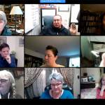 The Black Diamond City Council and city staff during their April 8 workshop meeting. Screenshot