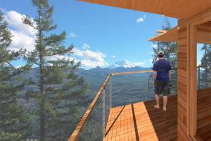 A rendering of what the future Mount Peak fire lookout would look like. Courtesy image