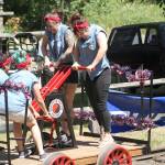 Unless youre extra burley, Wilkeson Handcar Races competitors often need a team of four people to race their handcar down the 400-foot-plus railroad track. Photo by Ray Miller-Still