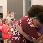 Kathie Nguyen embraces Eileen & Callies Place founder Dr. Natalie Ellington. Celebrate 18!, hosted on July 13, 2019, was also the day of Ellingtons birthday. Olivia Sullivan/staff photo