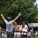 Hundreds took to Wilkeson on Saturday for the 46th annual parade and Handcar Races. Cancelled last year due to COVID-19, the festivities and competition roared back to life this year. Teams of two or four raced across a roughly 410-foot long track of railroad, some reaching average speeds around 20 mph.
