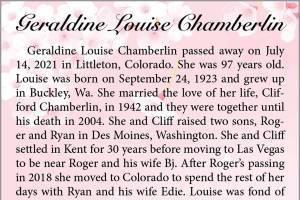 Geraldine Louise Chamberlin