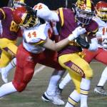 FILE PHOTO BY KEVIN HANSON
Football is set to return as a fall sport, with turnouts beginning today (Wednesday) across the state. This follows a COVID year that had football being played mostly in March, as was the case in this Enumclaw High photo.