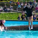 Photo by Ashley Britschgi 
Twins Ella and Alle Klemkow compete against each other for first and second place.