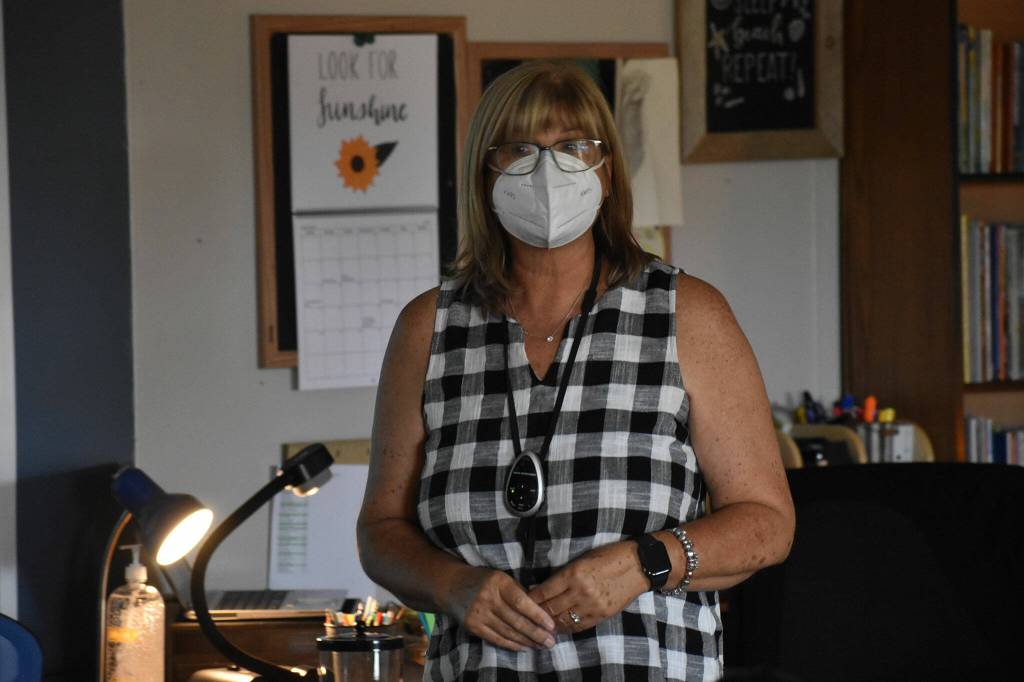 Southwood Elementary third grade teacher Jody Emerson spent Thursday morning teaching kids about reading, writing, and how to act during a fire drill. Photo by Alex Bruell