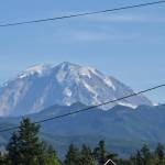 This photo of Mount Rainier, snapped Aug. 11 from Enumclaw, shows the mountain around its driest time of the year.