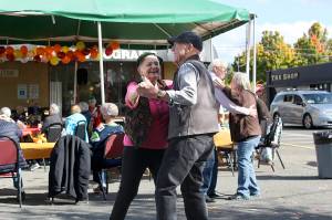 Plateau seniors were able to enjoy an Oktoberfest celebration on Oct. 7 at the Enumclaw Senior Center. Festivities were compete with live music by Patty & The Travlin 3 and brats. Pictured is Richard Lykstad and Dorothy Sleigh dancing to the beat.