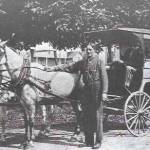 Courtesy photo 
Enumclaws first steam laundry delivery wagon in 1913, pulled by horse.