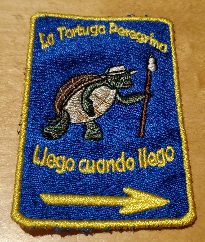 La Tortuga patch made by Katie Peet.