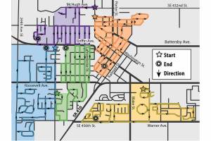 Santa's route through Enumclaw