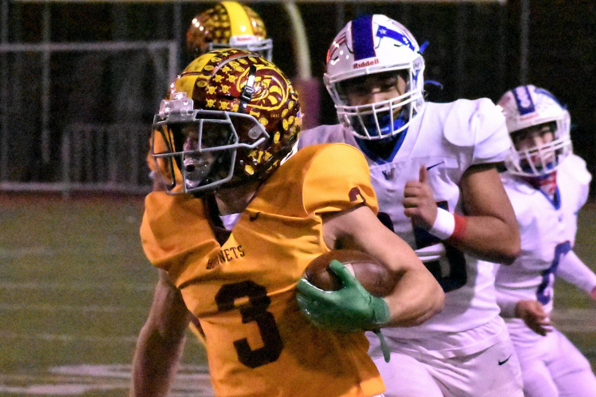 Enumclaw's Dylan Watterson could be found running past opponents all season, leading to his selection as co-Most Valuable Player in the SPSL 2A.