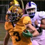 Enumclaw's Dylan Watterson could be found running past opponents all season, leading to his selection as co-Most Valuable Player in the SPSL 2A.