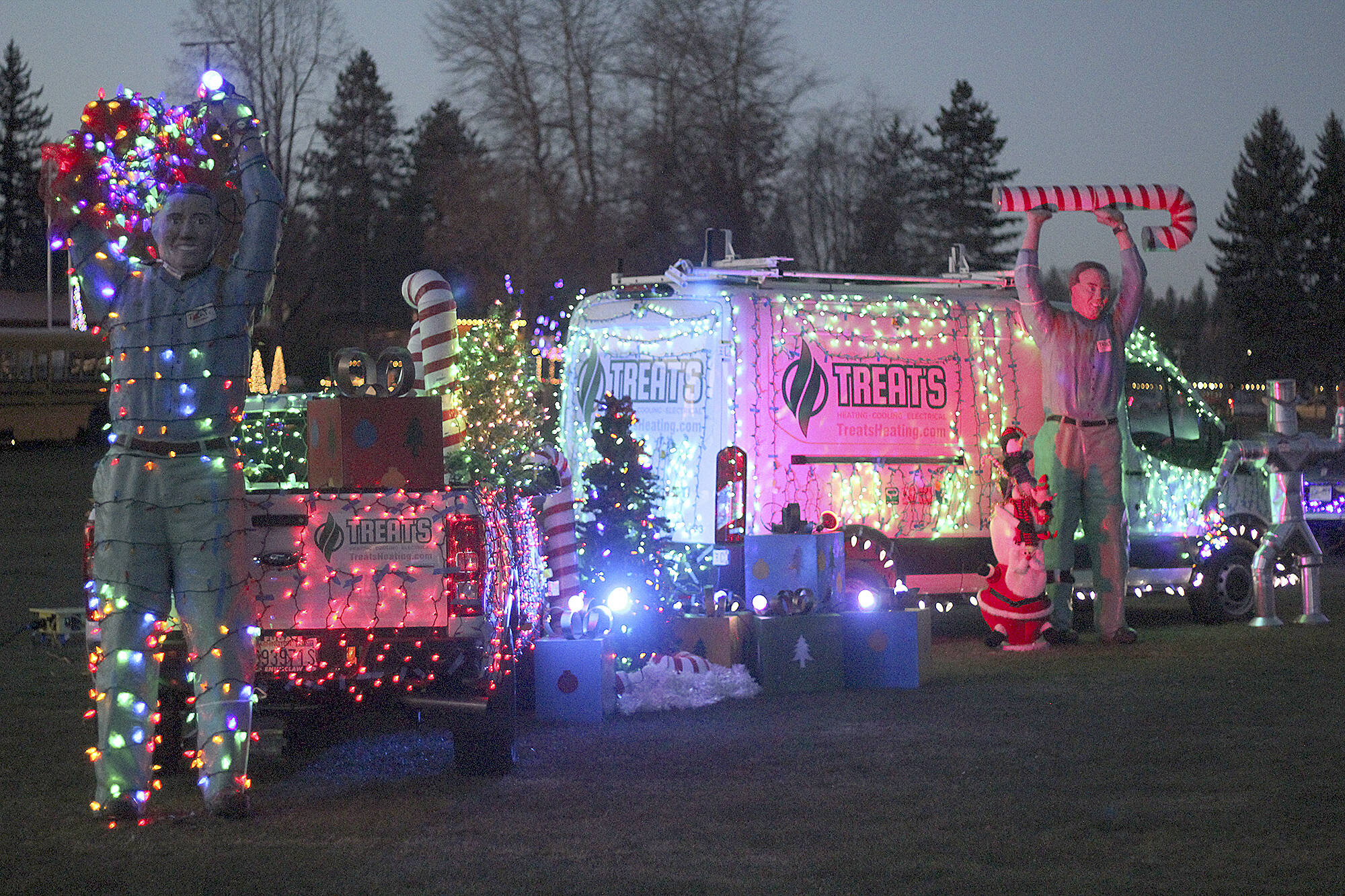 Photos by Ray Miller-Still 
Last years inaugural Hometown Holiday event was a huge success, as thousands of people drove through the Enumclaw Expo Centers grounds to enjoy a mix of static, lit-up displays and live performances.