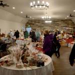 Buckley Hall was buzzing with activity Monday morning as the one-day holiday bazaar got underway. Photo by Alex Bruell