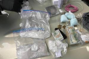 This photo shared by the Black Diamond Police Department shows some of the items seized during the execution of a recent search warrant.