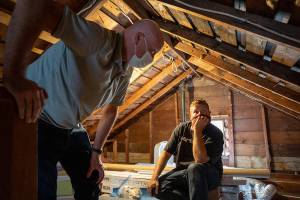 The Lenihan's attic-playroom project was derailed by mold and rot in the roof. Guardian Roofing got things back on track with their annual Halo Project.
