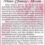 Ilene (Jones) Alcorn died Dec. 9, 2021 at the age of 90.