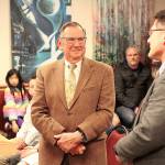 Mike Reynolds, Enumclaws former city attorney, was celebrated by elected officials and staff members during the Jan. 10 meeting  his last of his 42-year stint. Photo by Ray Miller-Still
