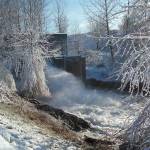 The Printz Basin in Buckley opening to allow water to flow into Lake Tapps. 2018 photo courtesy Cascade Water Alliance
