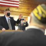 George Rossman giving his acceptance speech after being officially awarded the 2021 Washington state Department of Veterans Affairs’ Distinguished Service Award. Photo by Ray Miller-Still