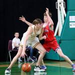 White Rivers Rylan Donovan looking to get around his Prosser opponent. Photo courtesy Northwest Sports Photography
