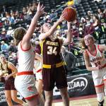 WRHS freshman Vivian Kingston making a shot during the Hornets final state match against Washougal. Photo courtesy Northwest Sports Photography