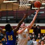 Rylan Donovan, right, a senior member of the White River Boys Basketball team, is the teams Most Valuable Player this year. (File photo)