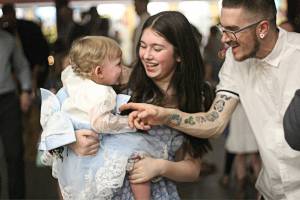 Fathers and daughters were jumping and jiving all day long last Saturday during Enumclaw Rotary's annual Father Daughter Dance, which raises money to support local seniors as they head off to college. Pictured are Les O'Brion and his daughter, Emelia, and niece Emery Shurman. All photos by Ray Miller-Still