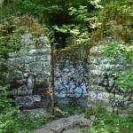 Hiking the Melmont Ghost Town Trail has visitors stepping into the past. Here is the former dynamite shed, where coal minters stored explosives. Photo by Kevin Hanson