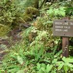The trailhead for Ranger Falls/Green Lake is clearly marked, three miles from the end of Carbon River Road; the trail to the falls is mostly uphill but provides great natural scenery; and, finally, the roaring falls is the ultimate payoff. Photos by Kevin Hanson