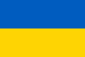 The Ukrainian flag.