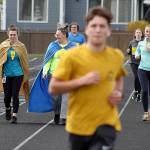 Photo by Ray Miller-Still 
The Enumclaw community gathered on the high schools track last Friday to run thirteen laps  or 5 kilometers  to help raise money for World Relief Seattle and goes to aid Ukraine refugees. As of April 17, more than $1,800 was raised.