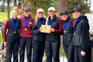 The White River girls' golf team took top honors during the recent Burlington-Edison Invitational. Making up the squad were (from left) Lexie Mahler, Brooke Gelinas, Abby Rose, Brooke Mahler, Alle Klemkow and Sophie Ross. Submitted photo