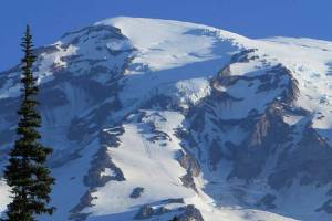 The Kautz Glacier, as seen from Paradise. Image courtesy the National Park Service