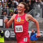 McCoy Brooks finished fourth in the 3200 meter run at the state Class 2A track and field championships. Photo by Michael Dashiell, Sequim Gazette.
