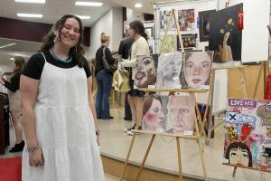 EHS junior Zoey Ryan was recently honored with a "best in show" win at the school's annual National Art Honor Society event. Photo by Ray Miller-Still