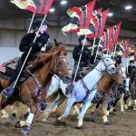 The Enumclaw High equestrian drill team in action at regionals this year. Photo by Lisa Threatt / sierrabreezephotography.com
