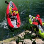 Firefighters from Valley Regional Fire Authority use kayaks to search the Green River on Saturday afternoon for a missing swimmer. The search was unfortunately unsuccessful. Photo from Puget Sound Fire via Twitter.