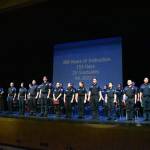 The 25 graduates stand during their graduation ceremony at White River High School.