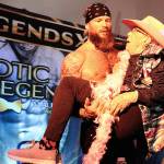 Photo by Ray Miller-Still
One of the performers carries Elma Gust, 106, during the Exotic Legends show.